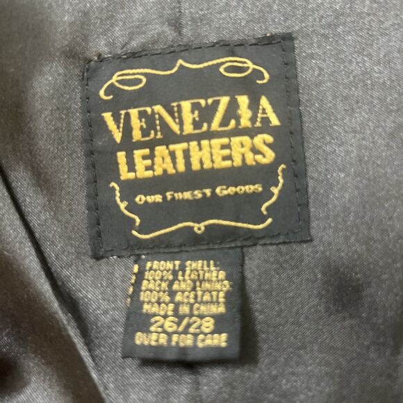 VENEZIA Women’s Genuine Leather Zip Front Vest with Pockets Brown Size 26/28 - Picture 9 of 10